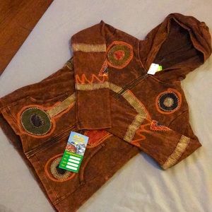 Rising international patchwork Gypsy hoodie